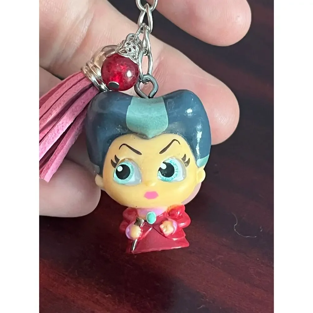 Just Play Disney Princess Keychain Lot Belle Rapunzel Fairy Godmother Tremaine